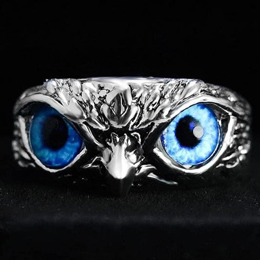 Owl ring (adjustable), metal for men and women(Pack of 2)